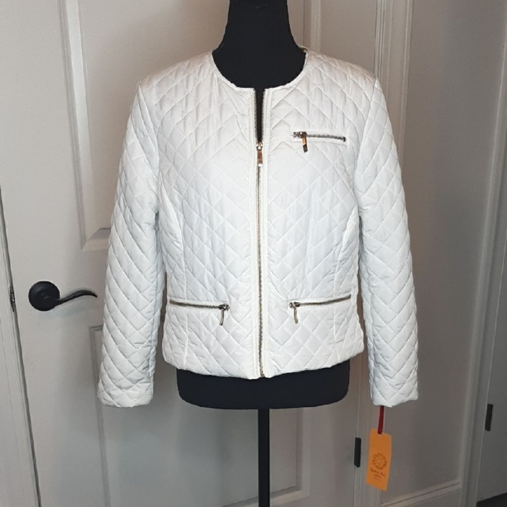 Ruby Rd White Quilted Women's Jacket